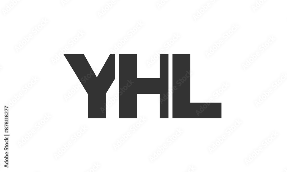 Fototapete yhl logo design template with strong and modern bold text. initial based vector logotype featuring s