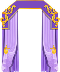 Curtains Purple, curtains in victorian style and Thai style.