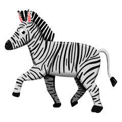 Vector image of a cute colorful zebra. This illustration showcases the intricate features of an zebra's anatomy. Perfect for educational materials and animal-themed projects. Isolated image.
