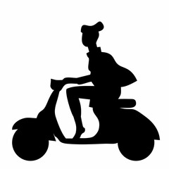 silhouette of a person riding a motorbike © Kuldi