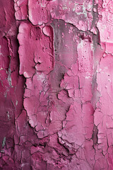 Naklejka premium Cracked pink painted wall. Texture of old paint. Generated by artificial intelligence