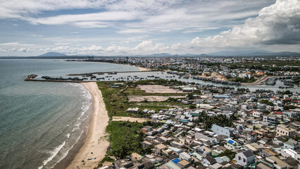 The aerial view of Phan Rang–Tháp Chàm in Vietnam