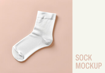 Apparel Flatlay Sock Mockup With Generative AI