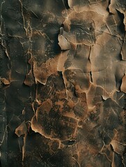 Close-up of a wooden surface with flaking paint, ideal for depicting wear and tear or rustic environments