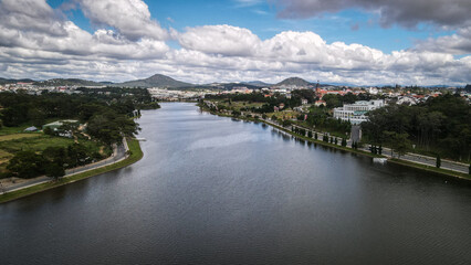 The aerial view of Dalat in Vietnam