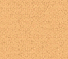Tileable hexagon background with multicolored geometric elements of varied sizes. Seamless vector illustration featuring a stacked hexagons mosaic pattern.
