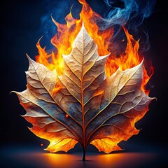 autumn leaves on black background