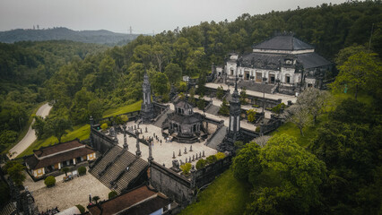 The aerial view of Hue in Vietnam