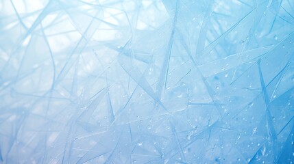 Obraz premium Abstract light blue paper background with geometric patterns, resembling the structure and appearance of smooth paper, creating soft shadows that highlight the fine lines of the surface texture.