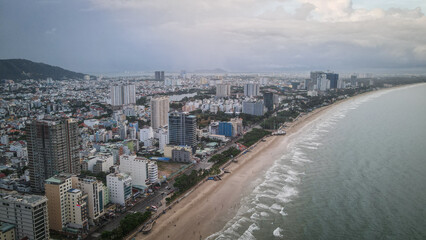 The aerial view of Vung Tau in Southern Vietnam