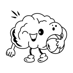 A cognitive sport doodle style icon 