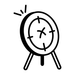 Archery board with no target, doodle style icon 