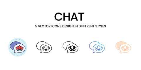 Chat icons vector set stock illustration 