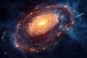 Fototapeta premium Bright galaxy among stars