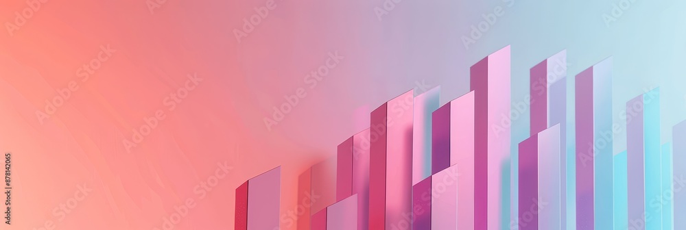 Poster abstract gradient background with geometric shapes and vivid colors - abstract digital art with a co