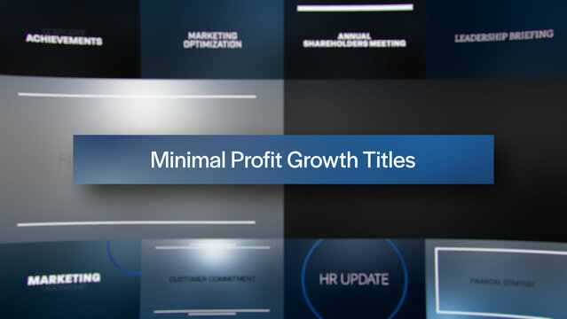Minimal Profit Growth Titles | 10 Motion Titles with Control Panels