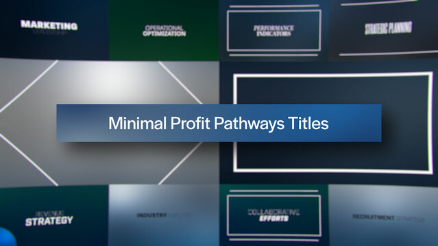 Minimal Profit Pathways Titles | 10 Motion Titles with Control Panels