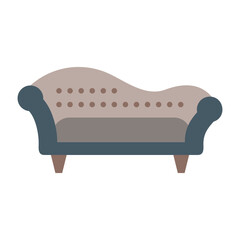 Chaise Lounge Sofa Flat icon