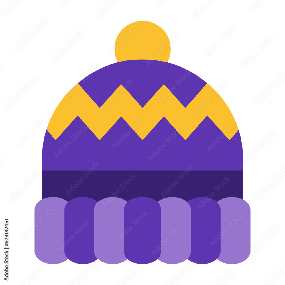 Wall mural Knit Hat Flat icon