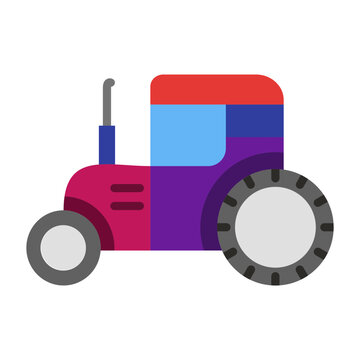 Tractor Flat icon