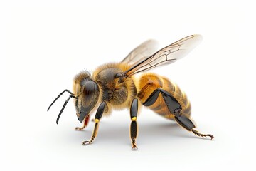 Detailed And Realistic Illustration Of A Honey Bee In d