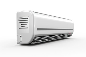Modern sleek air conditioner isolated on white background