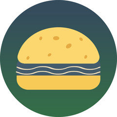 Burger vector icon in the background style 