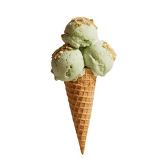 TRANSPARENT PNG ULTRA HD 8K Vanilla, Chocolate, Strawberry, Mint Chip, Cookies and Cream, Pistachio, Mango, Butter Pecan, Rocky Road, and Rainbow Sherbet Ice Cream Cones on transparent Background