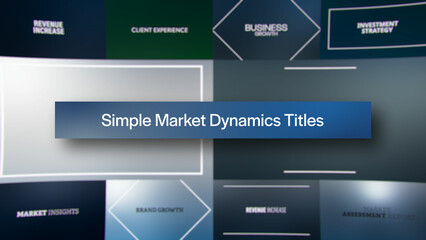 Simple Market Dynamics Titles | 10 Motion Titles with Control Panels