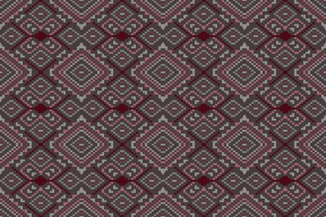 Pixel art vector for Fabric geometric ethnic pattern seamless,Pixel pattern art wallpaper Background, Design for fabric, curtain, carpet ,geometry seamless pattern art illustration