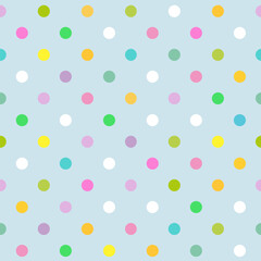 Polka Dot pattern, colorful seamless texture