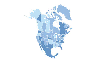 Obraz premium Map of North America for education,Travel worldwide, earth geography website layouts, background,study geography,work in graphics.Suitable for Business Professionals,Designers and Creatives,Marketers.