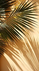 palm tree in a glass with water and a plant in it