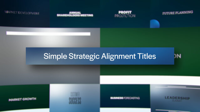 Simple Strategic Alignment Titles | 10 Motion Titles with Control Panels