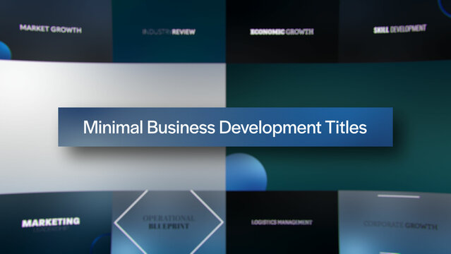 Minimal Business Development Titles | 10 Motion Titles with Control Panels