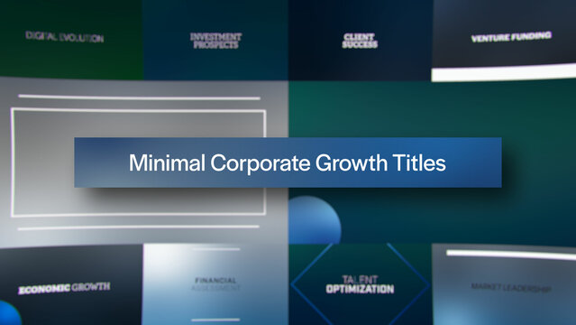 Minimal Corporate Growth Titles | 10 Motion Titles with Control Panels
