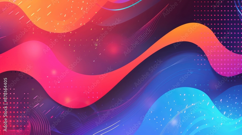 Poster dynamic colorful gradient background design for various media