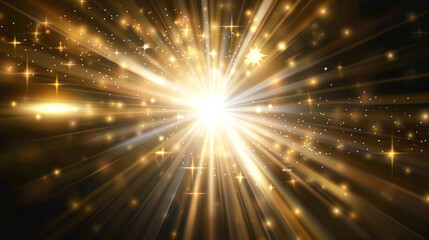 Obraz premium glowing light burst Realistic sun rays. colorful sun ray glow abstract shine light effect starburst sbeam sunshine glowing. Special lens flash, light effect. The flash flashes rays and searchlight. 