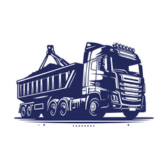 Truck silhouette vector Clip art isolated design illustration © Roman