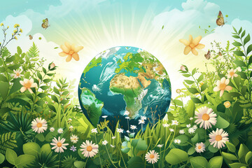 Green planet in harmony