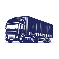 Truck silhouette vector Clip art isolated design illustration © Roman