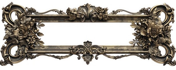  bronze frame with elaborate floral designs and intricate carvings