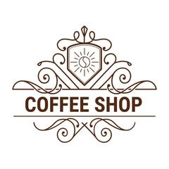 Coffee shop logo vector 