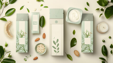 Ecological products: products made from almond and oat milk, packaging made of cardboard and recycled plastic, the manufacture of cosmetics from natural ingredients.