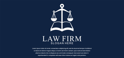 law logo with pillars of justice symbol concept, creative premium of lawyer and law office