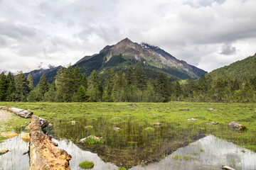 Natural Scenery of Basum Tso in Tibet