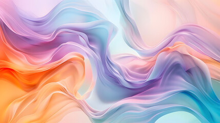 Obraz premium Abstract background with colorful waves and fluid shapes, creating an elegant and modern wallpaper design for advertising or branding.