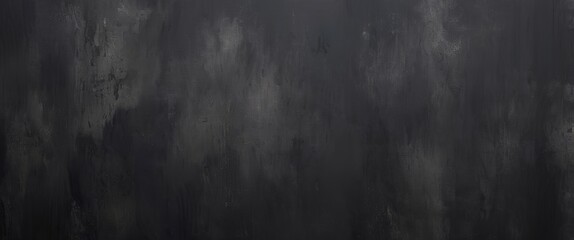 Obraz premium Abstract textured dark black background with elegant gray spots, strokes, and stains resembling decorative plaster wall texture. Made with Generative AI Technology