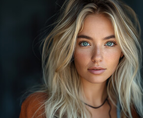 Naklejka premium Frau Blond Porträt