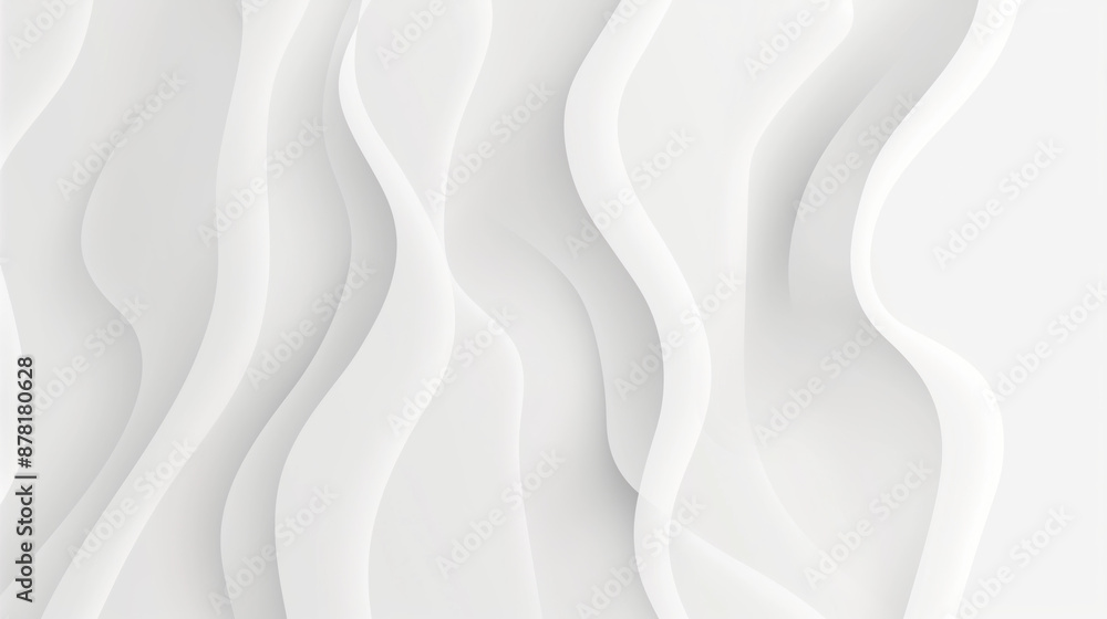 Aufkleber white wavy lines creating a minimalist pattern